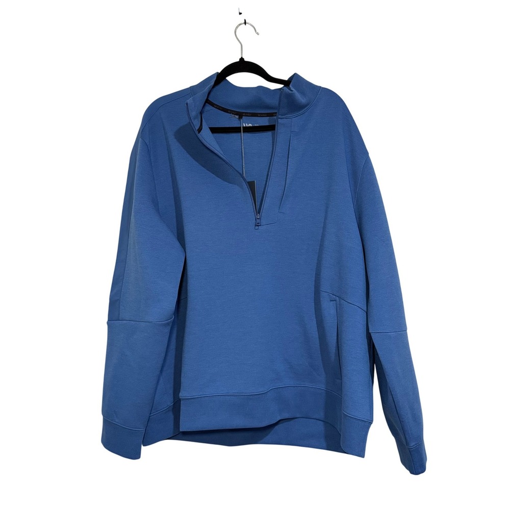 VRST Pinnacle 1/4 Zip Pullover XXL Bright Blue‎ Moisture Wicking NWT